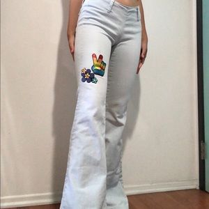 Kesson Jeans - Patched Flare Jeans